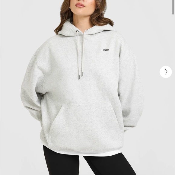 Oner Active Sweaters - Oner Active Foundation Oversized Hoodie - Light Grey Marl 🩶